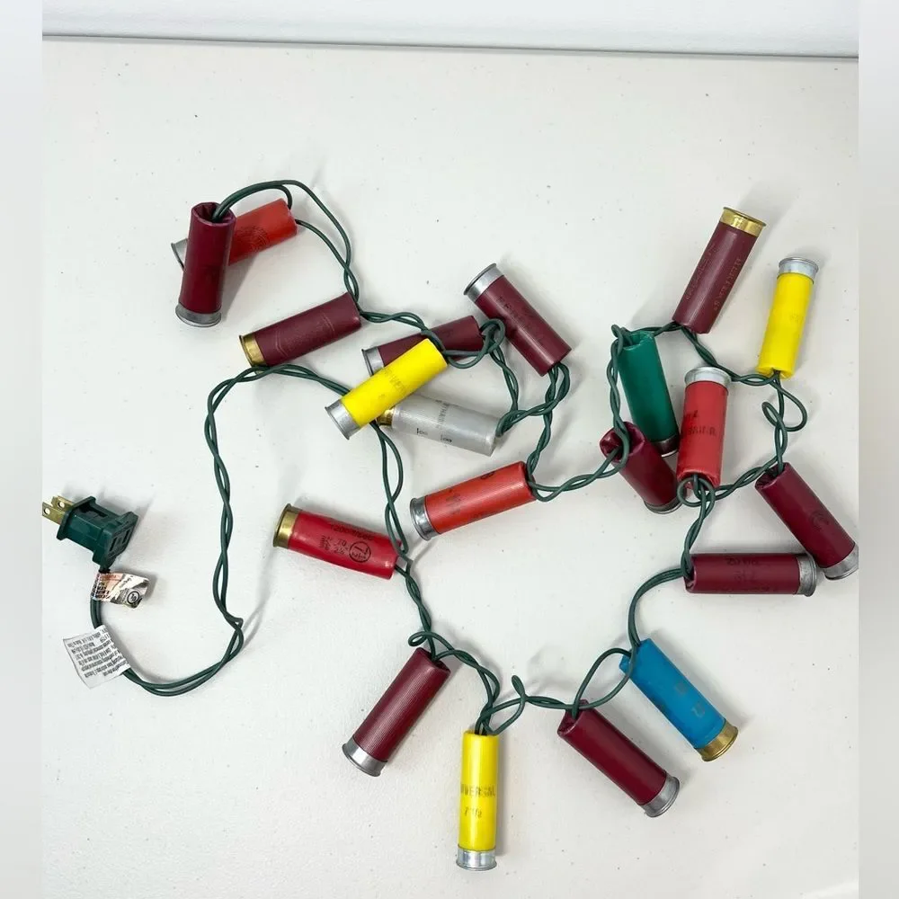 NIB Hobby Lobby 20 Shotgun Shells String Lights Genuine Spent Shotgun Shells